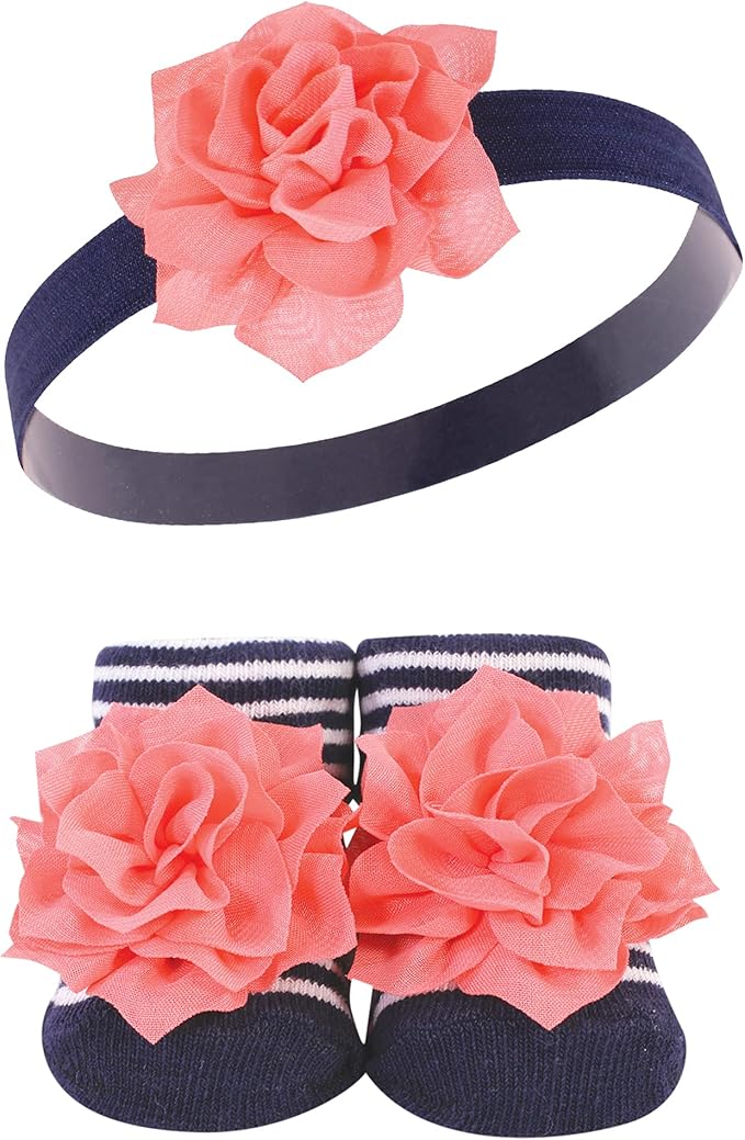 Hudson Baby Girl's Headband and Socks Giftset