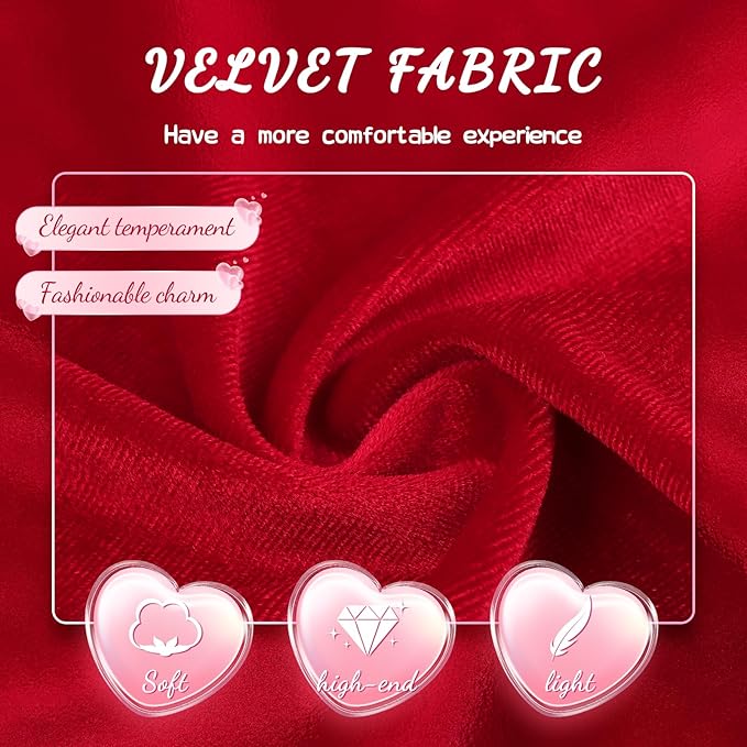 Velvet Baby Girls Bows Elastic Nylon Headbands Red Pink Handmade Newborn Bows Hairbands Infants Toddlers Hair Accessories 3 Pcs Red Rose Pink