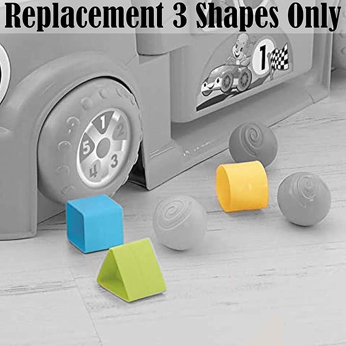 Replacement Parts for Fisher-Price Laugh and Learn Smart Stages Crawl Around Car - DJD10~3 Shapes ~ Also Works with Models GFM96 and CDC78 ~ Colors May Vary