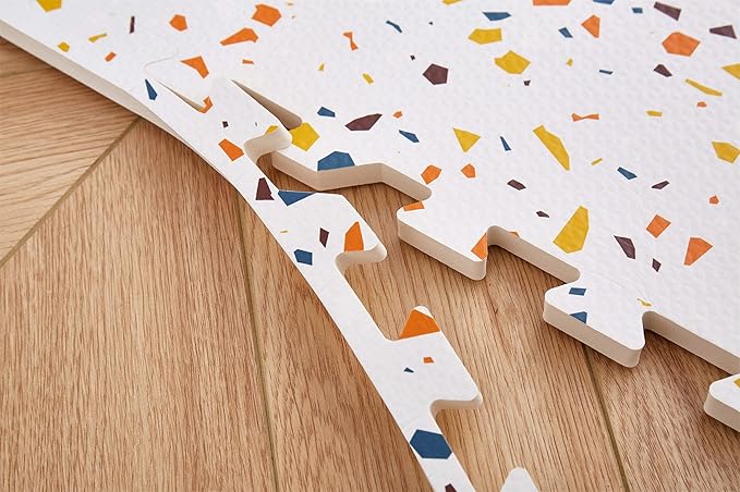 Terrazzo Playmat, Non-Toxic, Large, Puzzle Playmat (Multi), 180 Centimeters x 120 Centimeters