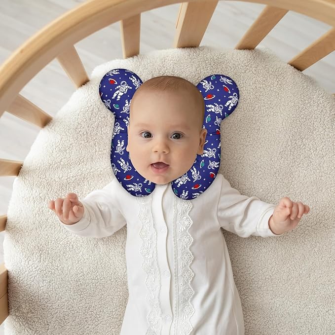 Baby Neck Pillow - Upgraded Baby Support Travel Head Pillow, Portable Headrest for Toddlers & Children for Car Rides, Planes, Road Trips (A12)