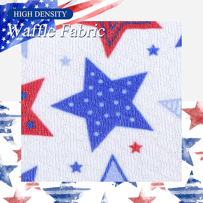 YanJie Baby Patriotic Handmade Stretchy Headbands - 4th of July Stars for Girls, Infants, Toddlers