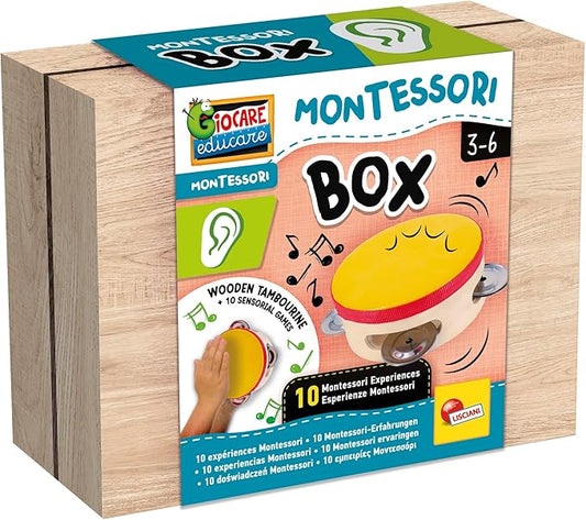 Lisciani Montessori Box: Hearing Sensory Listening Kit for Children Aged 3 and Above - Discovery of Sounds - Hearing Awakening - Educational Game - Awakening of Senses
