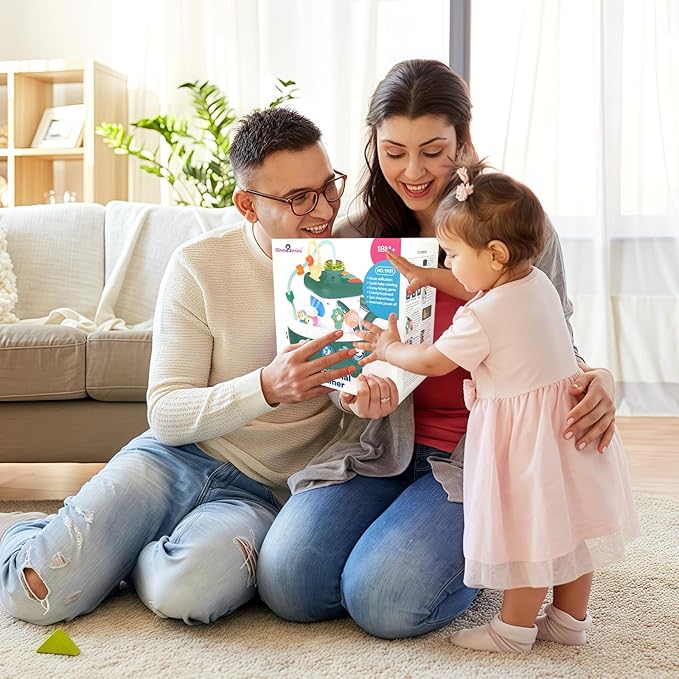 Love&Mini Toys for 1+ Year Old Girls - 9-in-1 Baby Boat Musical Toys Music and Sound, First Christmas 1st Birthday Gifts for 1+ Year Old Girls Gifts