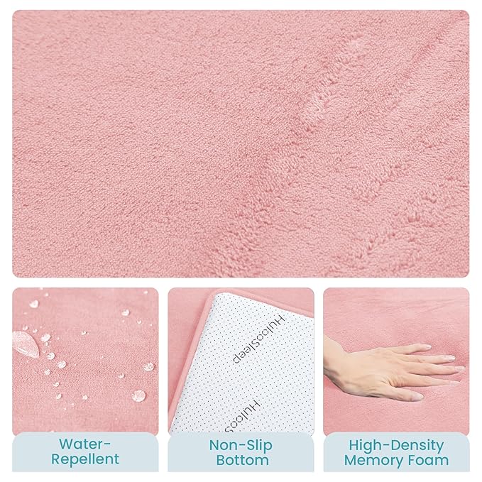 Huloo Sleep Baby Play Mat for Floor,Extra Large 71"×79" Playpen Mat for Toddler,Infant,Kids,1.3" Thick Elasti Foam Non-Slip Nursery Rug,Water Repellent Soft Padded Activity Mats for(Pink)