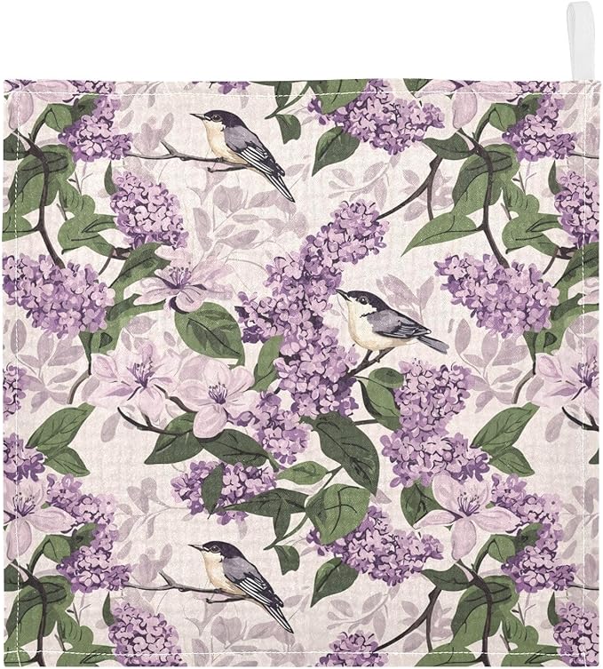 vvfelixl Bloom Lilac Magno Baby Burp Cloths Baby Muslin Washcloths for Boys Girls Cotton Babys Face Towel for Newborn Infants Soft and Absorbent 11.8 X 11.8 in, 5 Pack