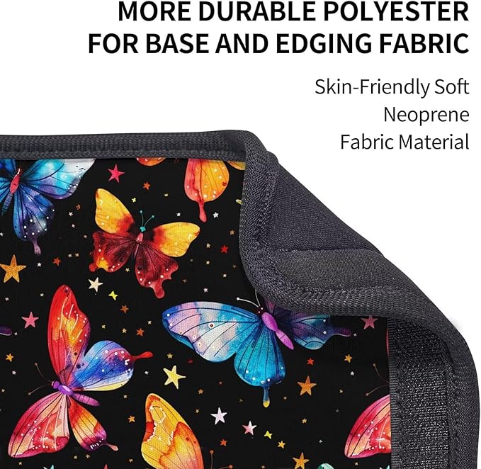 Yellow Butterflies Car Seat Belt Pad 2 Pack Soft Seat Belt Cover Cushion for Shoulder Pad Neck Cushion Protector Oil Printing Star Car Accessories Seat Belt Cushion Seatbelt Comfort Protector