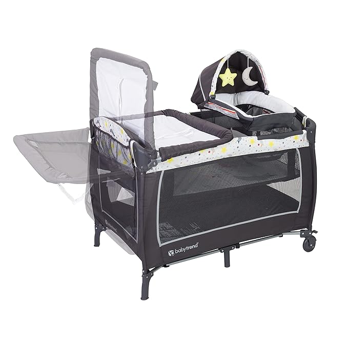 Baby Trend Passport Switch Modular Travel System, Bassinet & Car Seat Bundle with Lil' Snooze Deluxe II Nursery Center