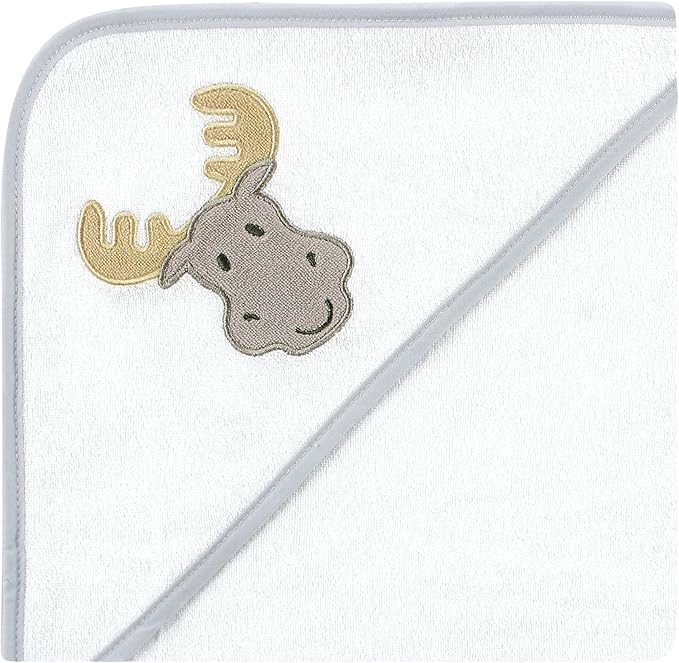 Hudson Baby Unisex Baby Animal Hooded Towel 3pk and 15 Washcloths, Woodland, One Size
