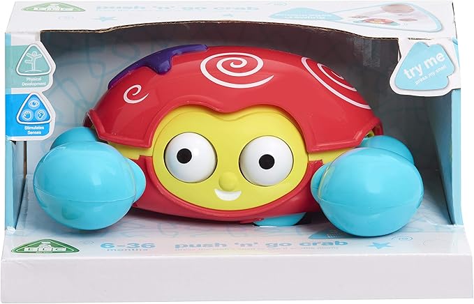 Early Learning Centre Push ‘n’ Go Crab, Physical Development, Stimulates Senses, Kids Toys for Ages 06 Month, Amazon Exclusive