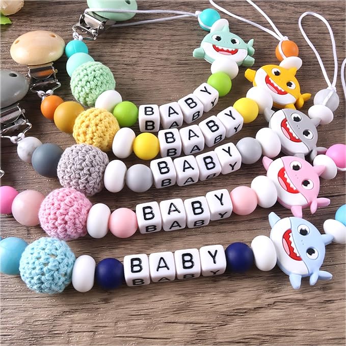 Custom Pacifier Clip with Customized Name Customized Stroller Clip Holder with Name Personalized Pacifier Holder