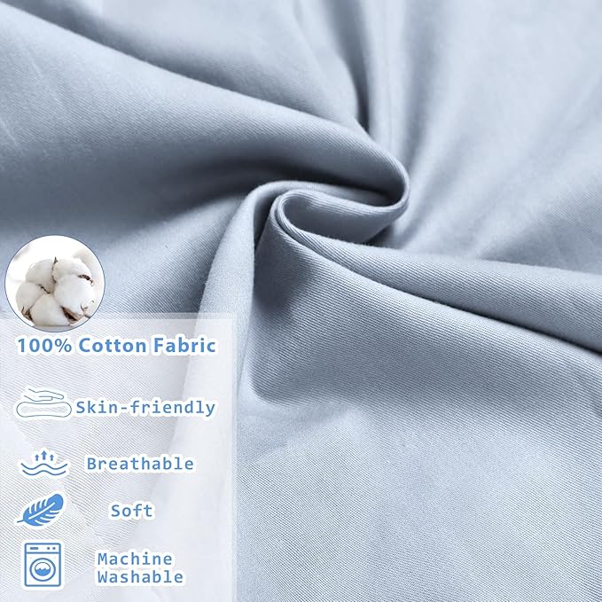 Hooyax Baby Lounger Cover Only, 100% Cotton Newborn Nest Cover, Soft Portable Baby Nest Replacement Cover for Boys Girls, Breathable Infant Lounger Covers, Baby Essential (Blue)