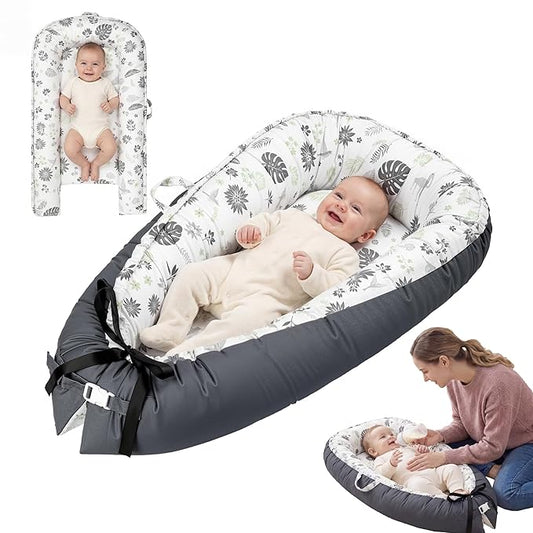 Baby Lounger for Newborn, Baby Lounger Covers & Soft Baby Nest Cover Babies Essentials Gifts,Dock A Tot Portable Infant Lounger