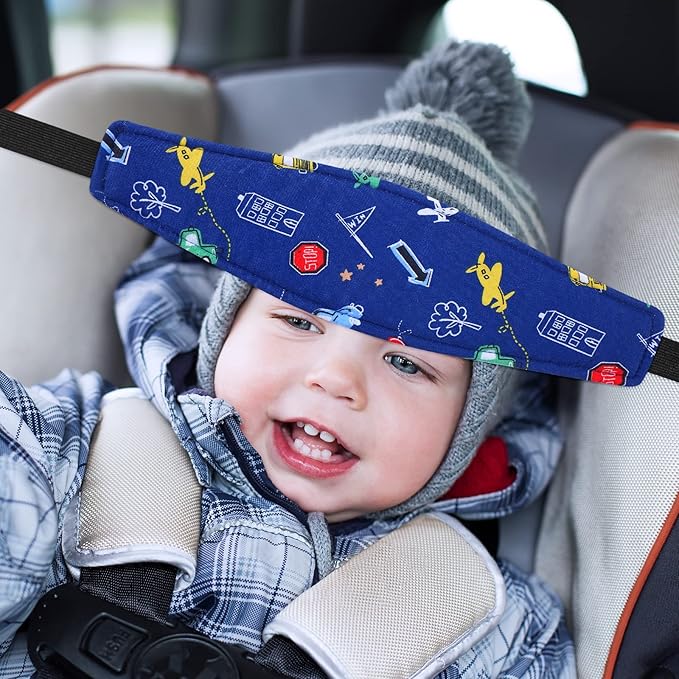 HESTYA 2 Pcs Carseat Head Support Toddler, Stroller Seat Headrest for Sleeping Traveling, Neck Relief Headband Strap for Kids Children Toddler Infant(Transportation)