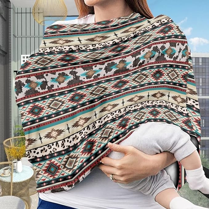 Southwest Hippie Tribal Softy Car Seat Canopy for Babies Stretchy Nursing Cover Muti Use Cover for Shopping Cart,Car Seat,High Chair,Stroller