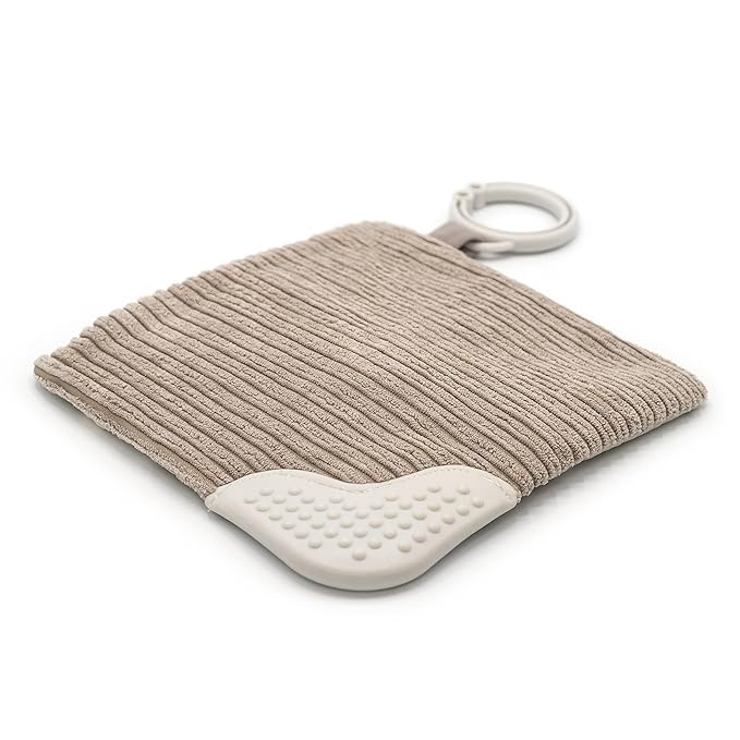 Mary Meyer Afrique Crinkle Teether Toy with Baby Paper and Squeaker, 6 x 6-Inches, Zebra