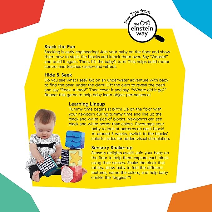 Baby Einstein Explore & Discover Soft Blocks Toys, Ages 3 Months +