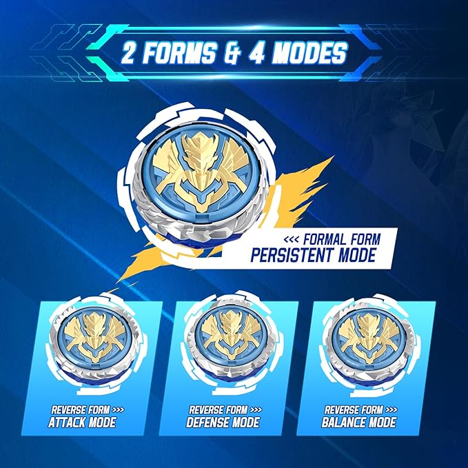 Infinity Nado Spinning Top for Children Metal Toy Boys, Battle Tops Spinning Top Launcher Toy Boys, Spinning Tops Boys from 5 6 7 8 9 10 11 12 Years, Power Pack Gale Wings