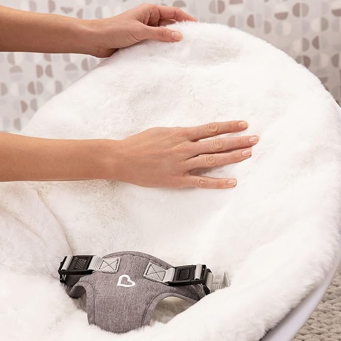 Munchkin Baby Swing Seat Cover, Premium Ultra-Soft Faux Fur, White