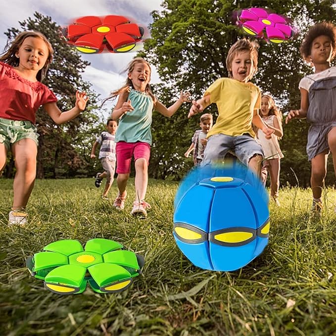 Magic Ball, Magic Metaball, Children Bouncing Ball, Parent-Child Interaction, Dual Form Freely Switchable, with 6 Light for Kid