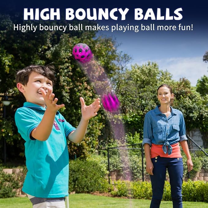 Space ball - Super Bouncy Space Ball for Kids - Big Bouncy Balls for Athlete Training and Sensory Play - Extreme High Bouncing Ball