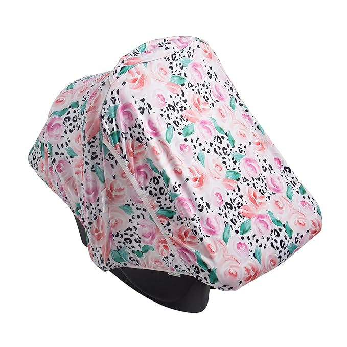 Little Tots Baby Car Seat Canopy Cover, Breathable Sun Shade, Full Privacy for Newborns & Infants, Universal Fit for Boys & Girls