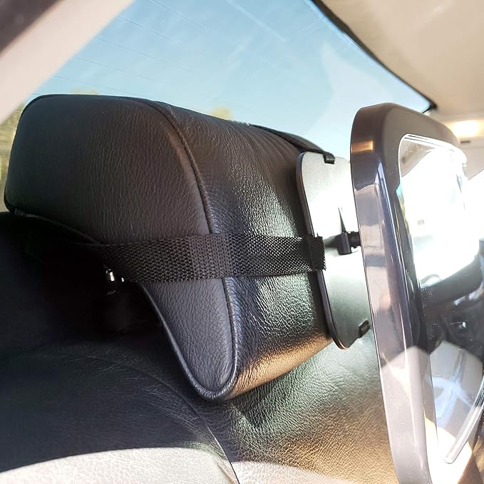 Baby Backseat Mirror - Safely View Infant in Rear Facing Seat - Full 180-degree view of your Newborn from your rear-view mirror