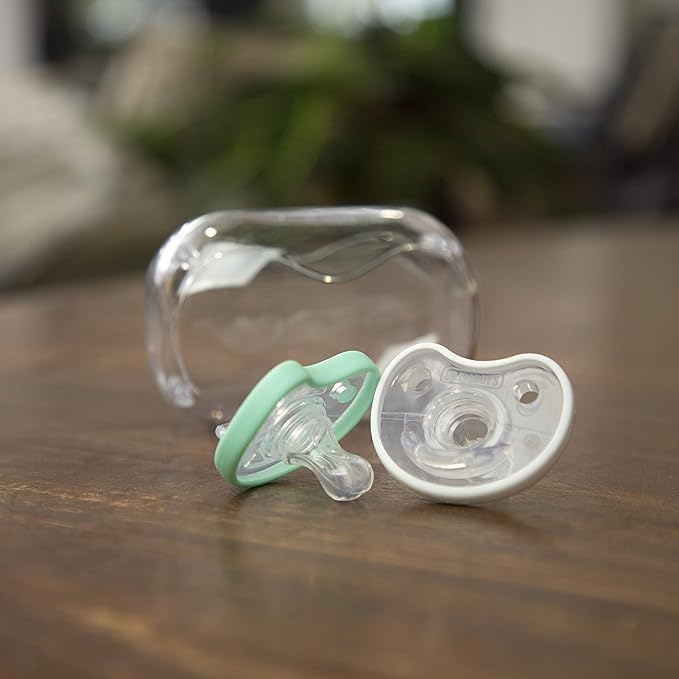 Dr. Talbot's Soft-Flex Orthodontic Pacifiers 0-6 Months, Aqua/White, 2 Pack
