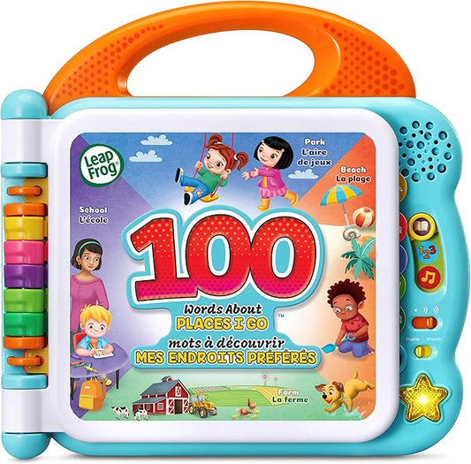 Askshy Leapfrog 100 Words About Places I Go Book (Bilingual English-French)