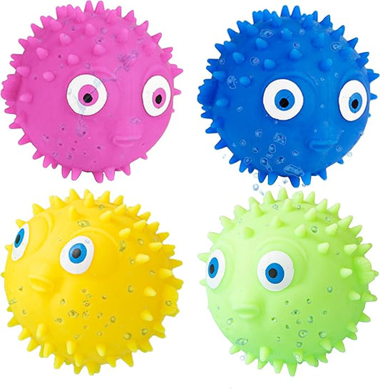 Toddler Bath Toy - 4 Pack Novelty Sea Animal Dolphin Water Balls Pool Toys Outdoor Activity Game Bath Tub Sensory Dolphin Absorbent Water Splash Balls Bomb, Swimming Pool Floating Swim Toys