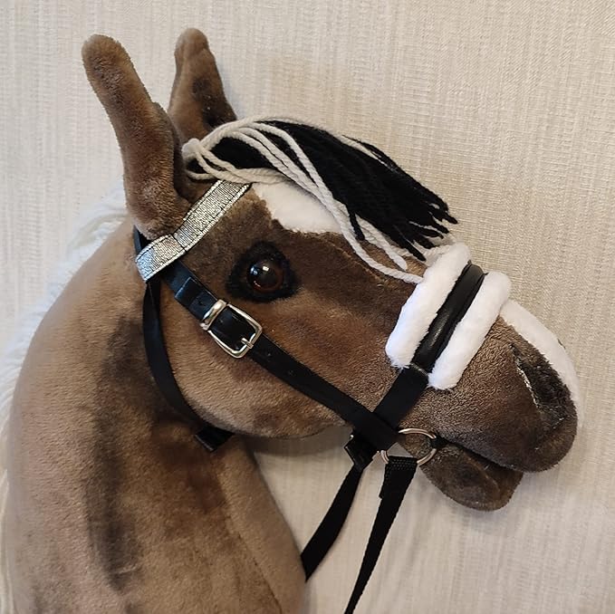 Brown Stick Hobby Horse A3 | Realistic Horse Head on Stick | Hobby Horse Whith Bridle