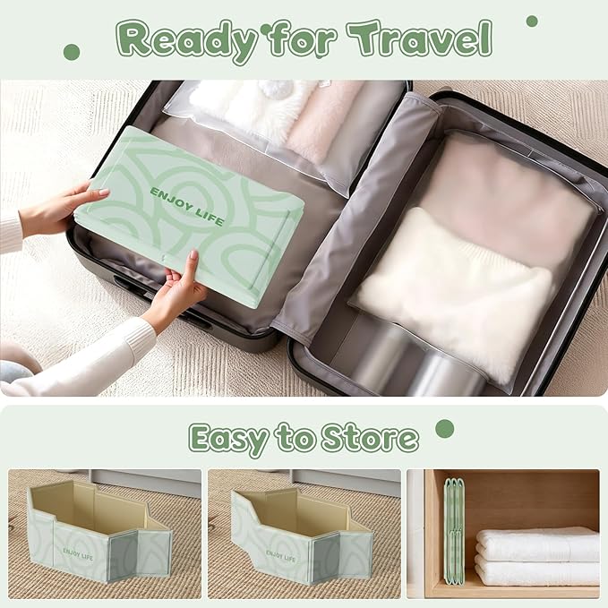 Collapsible Baby Toddler Bathtub for Shower, Portable Foldable Toddler Bath Tub with Non-Slip Base, Compact Travel Essentials for Kids & Infants, Easy Storage in Small Spaces, Green