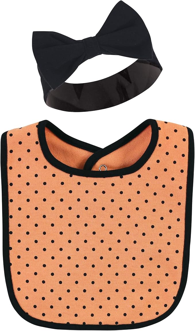 Hudson Baby Unisex Baby Cotton Bib and Headband Set