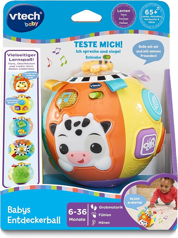 Vtech Baby Exploration Ball - Colourful Toy with Songs, Sounds and Shapes for Endless Exploration Fun - 6-36 Months