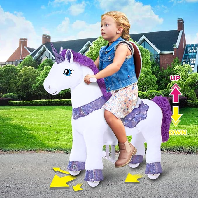 PonyCycle Ride on Horse Toys E413 with Feed & Care Grooming Kit