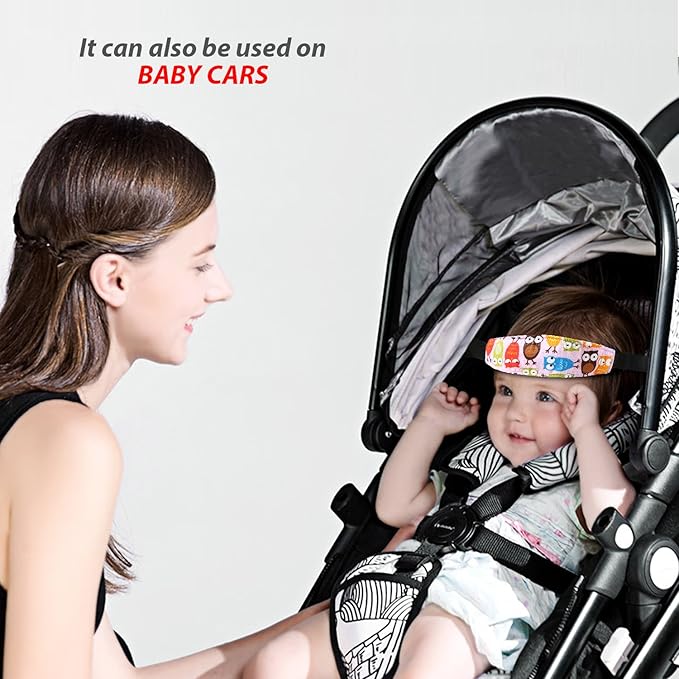 2 Packs Toddler Car Seat Neck Relief and Head Support, Pillow Support Head Band Easy Installation On Most Convertible Seats and Safety to Babies and Kids(Pink）