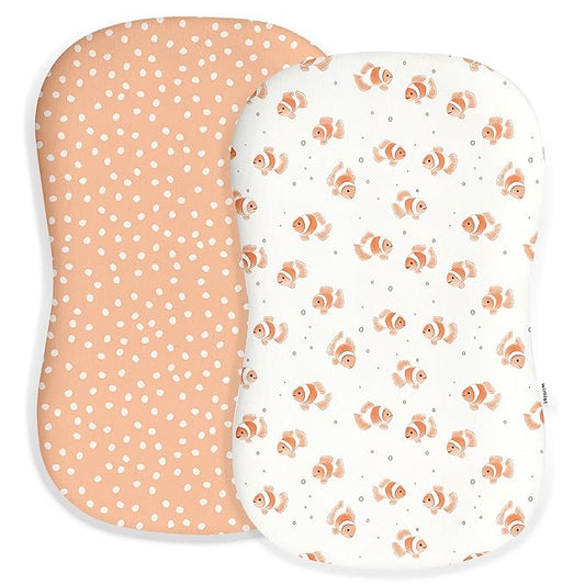 Baby Lounger Cover for Boys and Girls, Soft Breathable Polyester Cover, Fits Most Lounger Pillows, Cute Patterns, Durable and Machine Washable (Nemo Dots, Envelope)