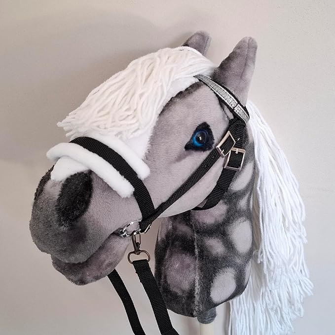 Dapple Gray Hobby Horse A3 Stick Horse for Children Horse Toy on Stick
