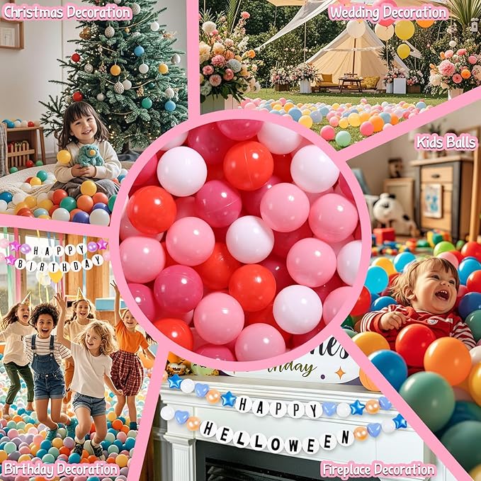 GOGOSO Ball Pit Balls for Toddlers Dogs Baby Boys Girls 2.2Inch Plasticball Toys for Kid Play Tent Birthday Slides Party Decor 50 100 170 200 500 1000