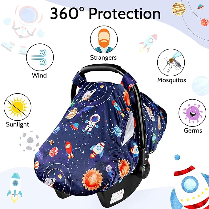 Baby Head Support and Strap Cover for Car Seat, Car Seat Covers for Babies