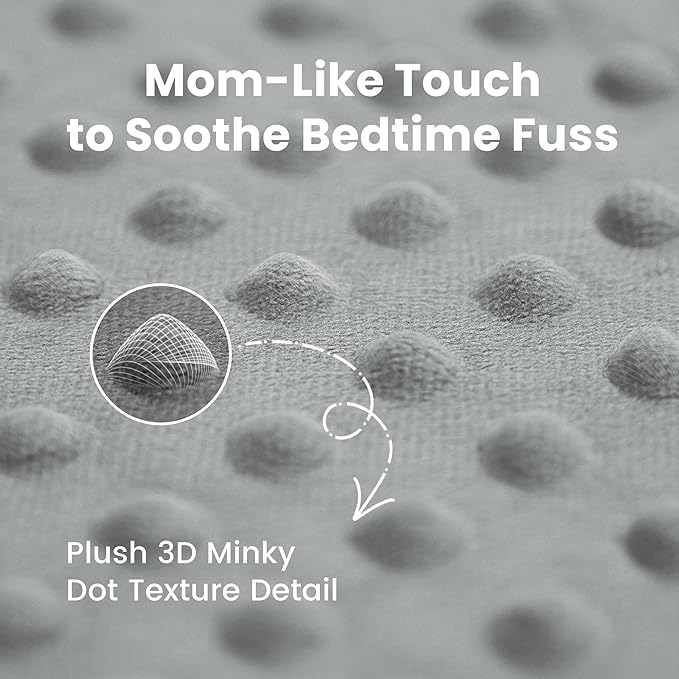 Huloo Sleep Baby Floor Play Mat for Playpen, Extra Thick 50"x50" Padded Mat with Ultra Soft 3D Minky Dot & Removable Washable Cover, Non-Slip & Safe for Crawling,Tummy Time,Infant/Toddler (Grey)