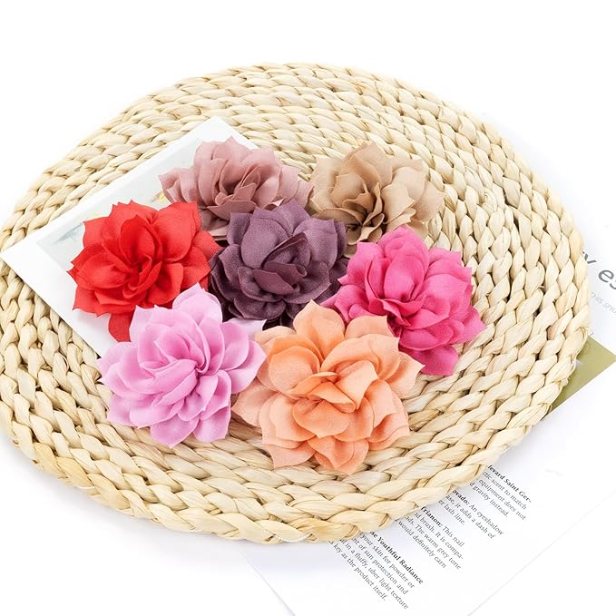 inSowni 25 Pack Solid Lotus Flower Alligator Hair Clips Barrettes Pins Accessories for Baby Girls Infants Toddlers Kids Women