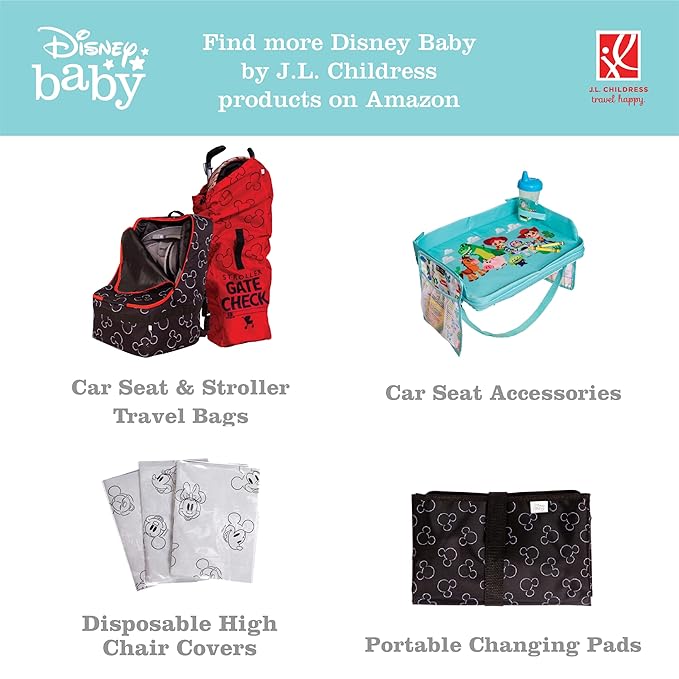 Disney Baby by J.L. Childress Infant Car Seat Canopy - Baby Car Seat Cover for Shade from Sun, Breathable Fabric, Machine Washable, Reversible Design, Universal Fit - Lavender Minnie Mouse