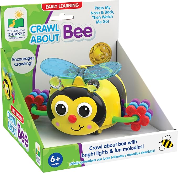 The Learning Journey Early Learning - Crawl About Bee - Crawling Toys for Babies 6-12 Months - Bright Lights and Fun Melodies - Award Winning Toys