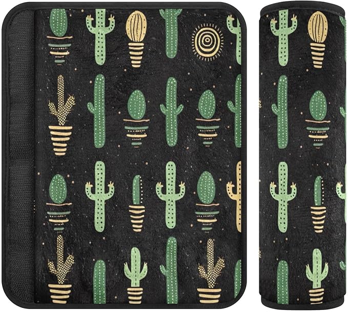 Car Seat Belt Pad Covers Cactus Safety Seatbelt Strap Shoulder Pads for Adults and Children Comfort Universal 2 Pack M 20849416