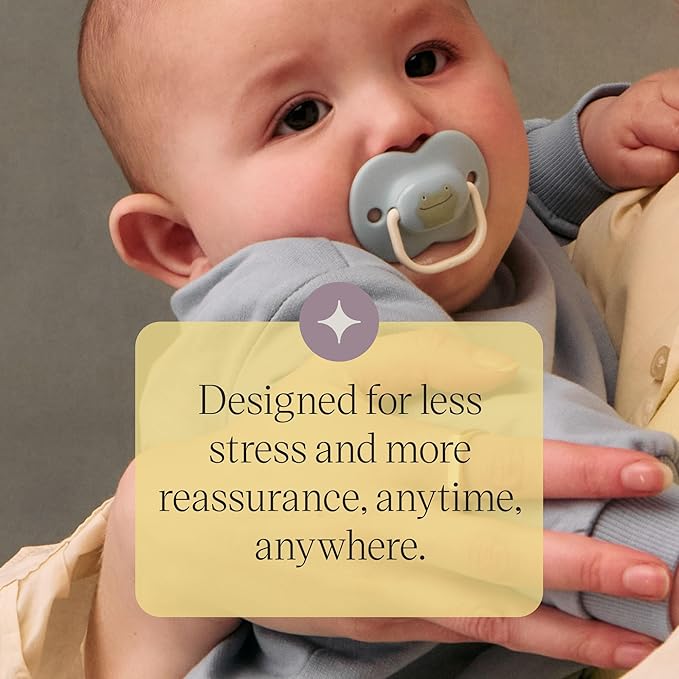 Tommee Tippee Ultimate Fit Newborn Pacifiers, 0-6 Months, Extra Air Holes, Symmetrical Nipple and Shield, 100% BPA Free Silicone, Dishwasher & Sterilizer Safe, Blue and Green, Pack of 6