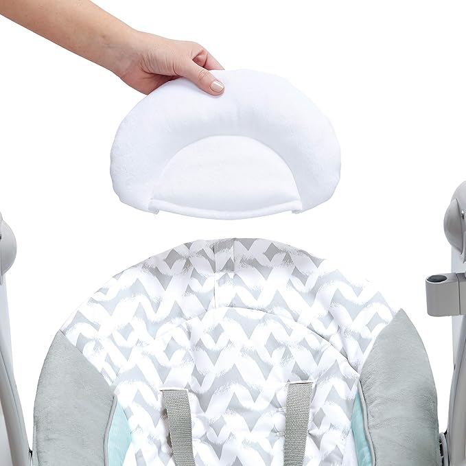 Ingenuity ConvertMe 2-in-1 Compact Portable Automatic Baby Swing & Infant Seat, Battery-Powered Vibrations, Nature Sounds, 0-9 Months 6-20 lbs (Raylan)