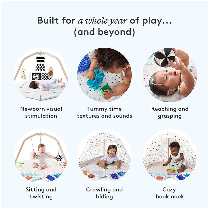 LOVEVERY | The Play Gym | Award Winning For Baby , Stage-Based Developmental Activity Gym & Play Mat for Baby to Toddler