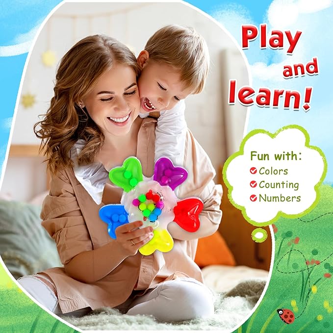 Easter Basket Stuffers Color Sorting Sensory Toys, Fine Motor Skills Games for Toddlers, Montessori Preschool Outdoor Travel Learning Toys, for 3-5 Year Old Boys and Girls