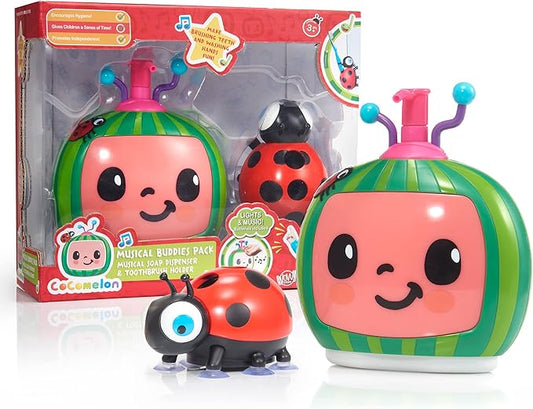 CoComelon Toys Musical Buddies | Singing Soap Dispenser and Singing Toothbrush Holder | Pre- School Learning Toy with Nursery Rhymes |for Toddlers, Girls and Boys | Ages 3+